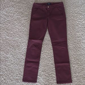 American Eagle Burgundy Skinny Jeans